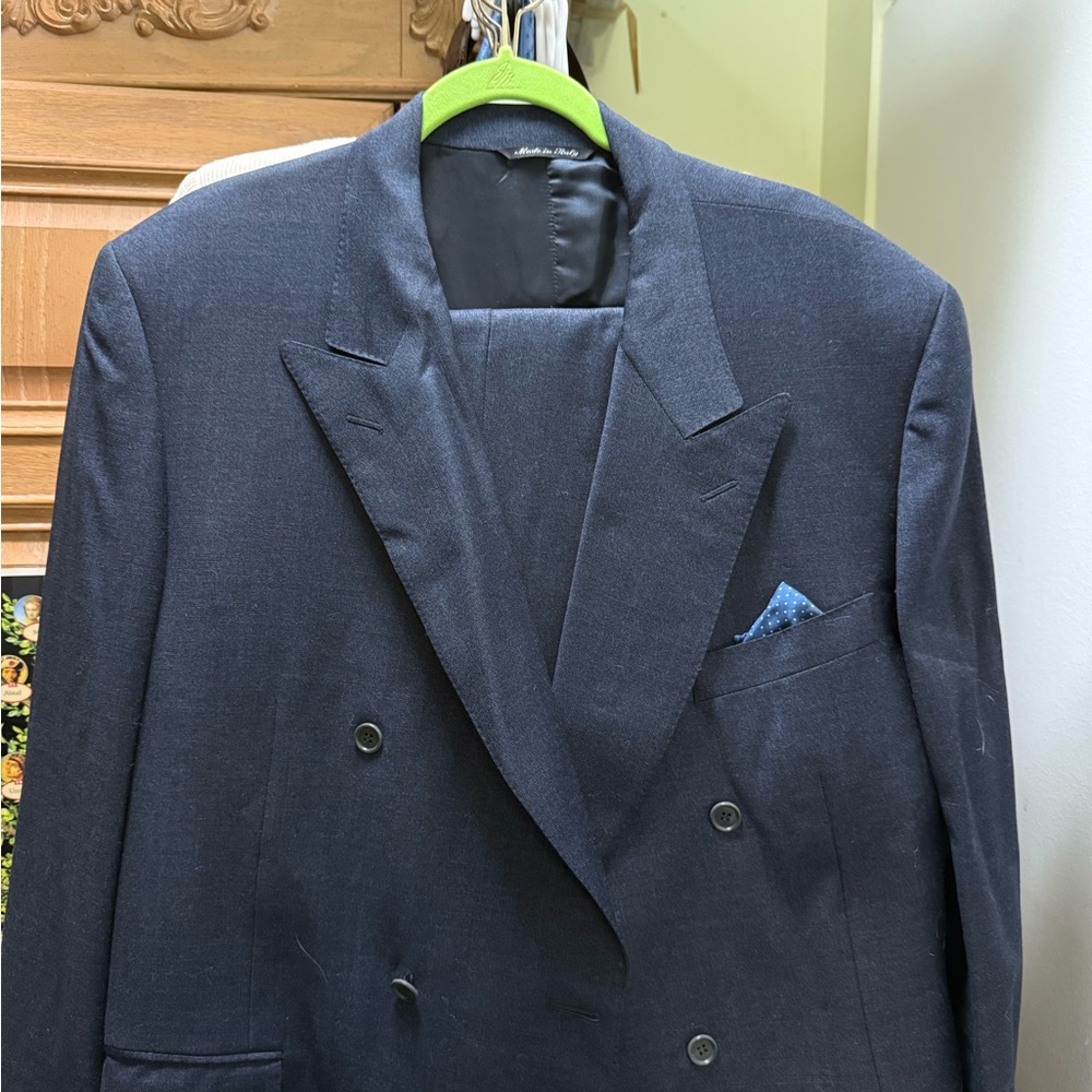 Canali Men's Double-Breasted Suit - Charcoal